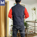 맞춤형 정기적 인 INDIGO SELVEDGE DENIM MEN VEST